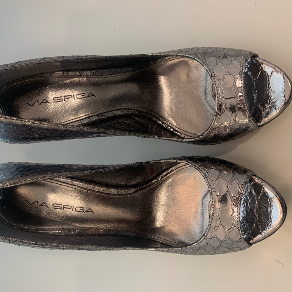 Via Spiga peep toe platform heels - Picture 5 of 10